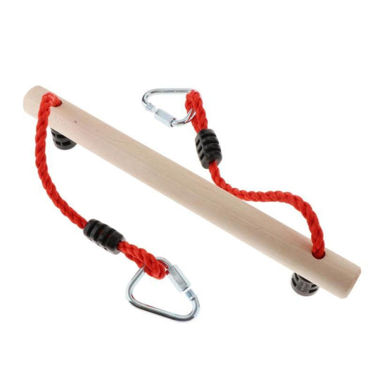16'' Trapeze Swing Bar Heavy Duty Rope and Hook Swing Set Accessories, Kids Climbing Frame Rods