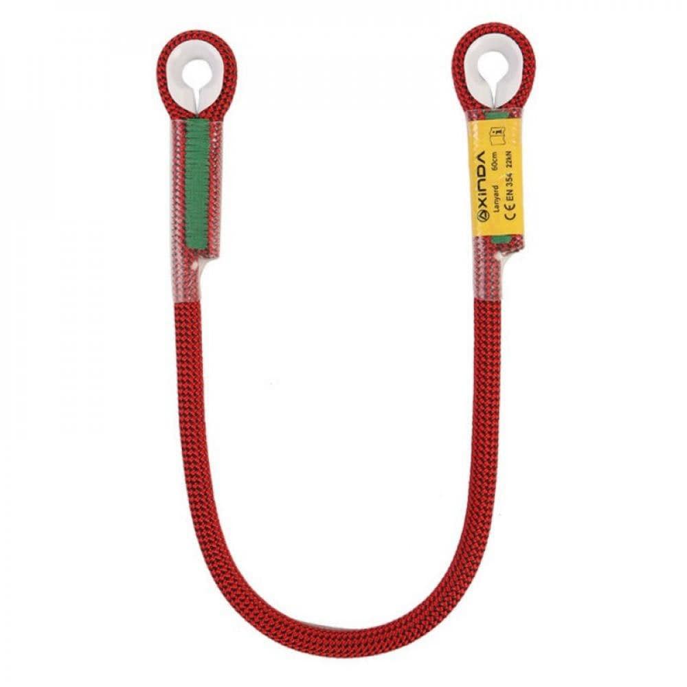 1Pc Professional Rock Climbing Rescue Lanyard Protective Eye-To-Eye Loop Rappelling Rope Mountaineering Accessories Orange 200Cm/78.7"