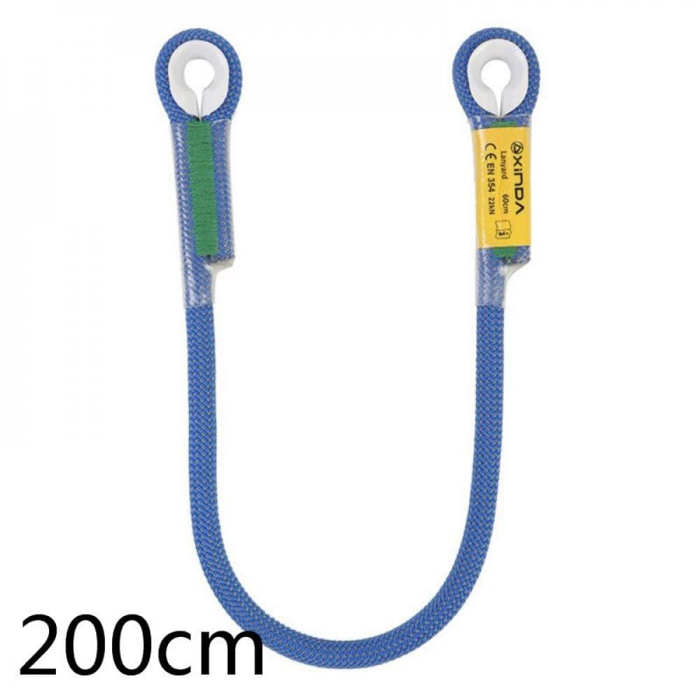 1Pc Professional Rock Climbing Rescue Lanyard Protective Eye-To-Eye Loop Rappelling Rope Mountaineering Accessories Orange 200Cm/78.7"