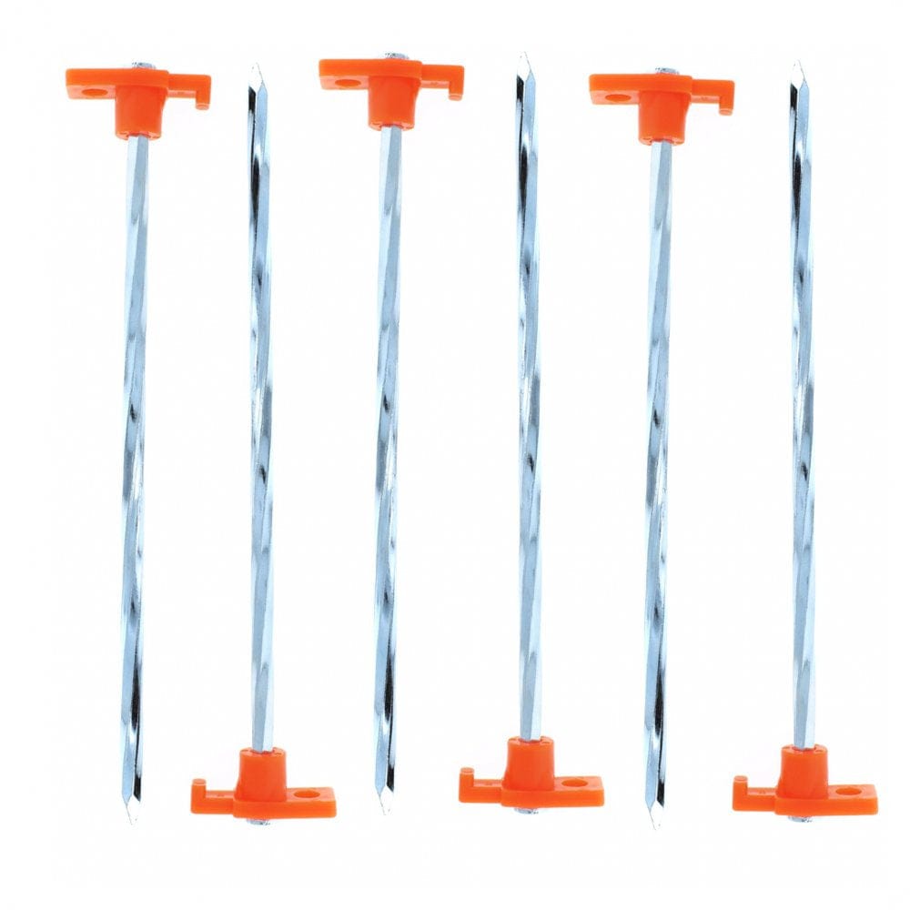 (20 Pack) ASR Outdoor Universal Galvanized Twisted Metal PVC Camping Gear Canopy Tent Stakes