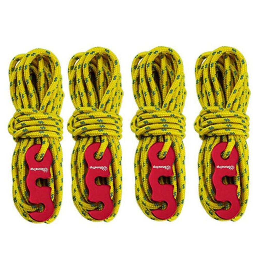 4Pcs Multifunctional Tent Rope Tent Accessories Outdoor Sports Camping Hiking 400Cm Durable Polypropylene Rope Red