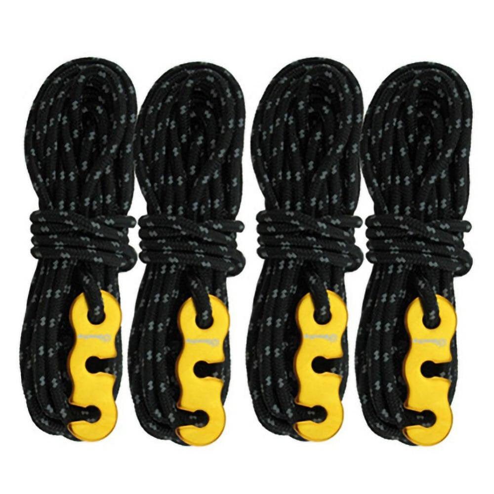 4Pcs Multifunctional Tent Rope Tent Accessories Outdoor Sports Camping Hiking 400Cm Durable Polypropylene Rope Red