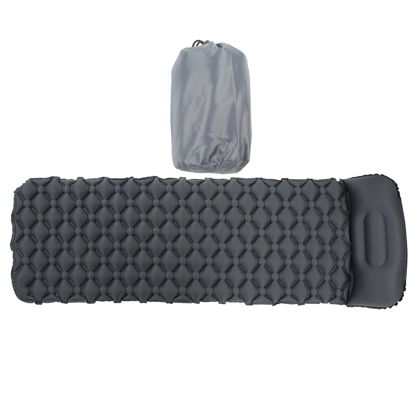 Wanningst Outdoor Sleeping Mattress TPU Damp Proof Portable with Pillow Camping Sleeping Mat for Backpacking