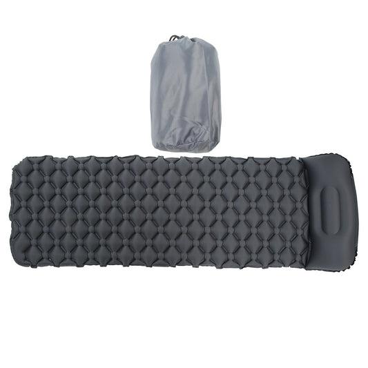 Wanningst Outdoor Sleeping Mattress TPU Damp Proof Portable with Pillow Camping Sleeping Mat for Backpacking