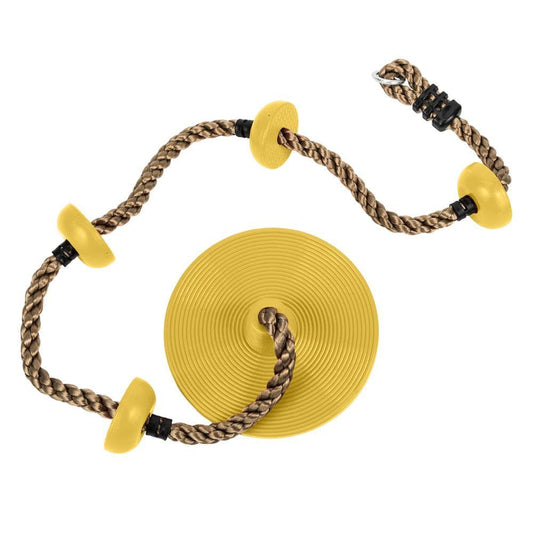 Ubesgoo 18.8" Kids Disc Swing Climbing Rope Tree Swing Set Accessories,Yellow
